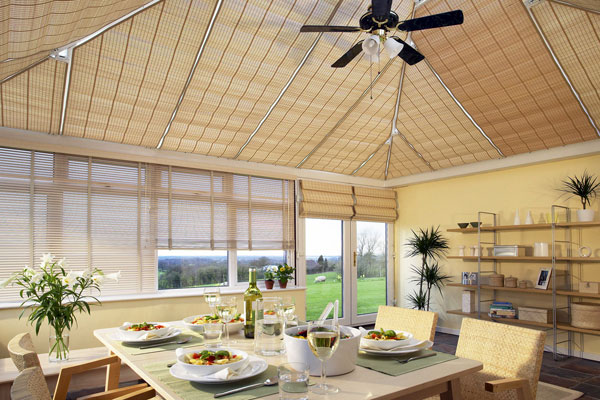 Conservatory with Birch Blinds