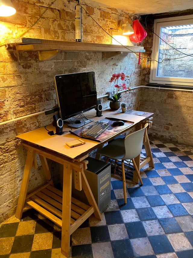office in victorian cellar basement