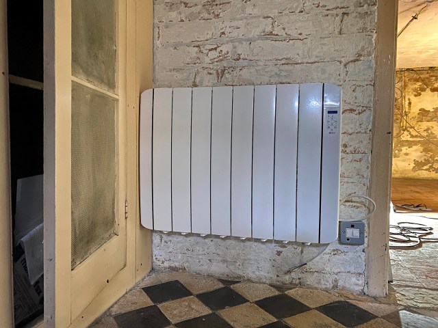 electric radiator in victorian cellar