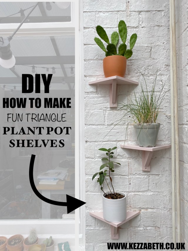 DIY How toMake Fun Triangle Plant Pot Shelves