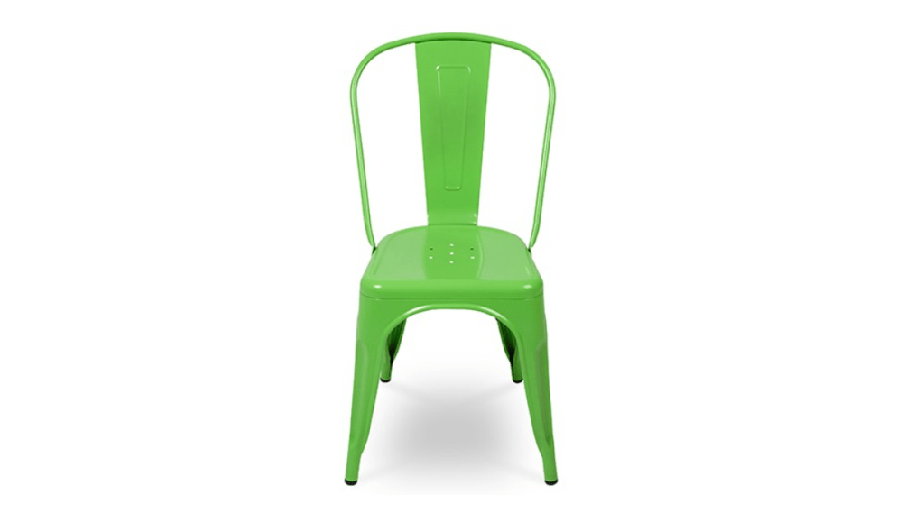 Viper green colour Xavier Pauchard Tolix chair, from Pash Classics