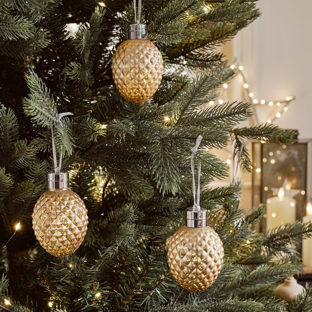 Pine cone design Christmas tree decorations