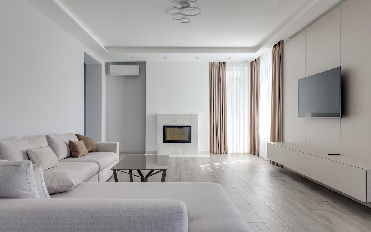 a minimalistic living room
