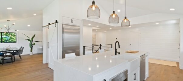 a photo of a modern renovated kitchen